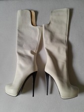 Gipsy By Giuseppe Zanotti Damen Higheels OverkneeWeiss Gr.40 Neu NP1500€