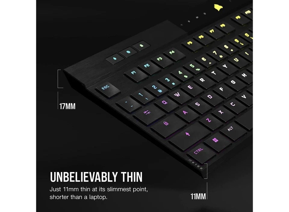 Corsair K100 AIR Wireless RGB Mechanical Gaming Keyboard - Ultra-Thin, Sub-1ms S - Image 2 of 4