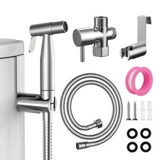 Toilet Shattaf Adapter Hose Bidet Spray Stainless Steel Handheld Shower Head US