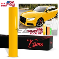 ESSMO PET Super Gloss Sunflower Yellow Car Vehicle Vinyl Wrap Decal Like Paint