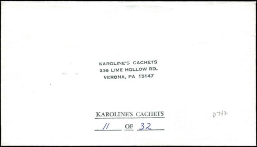 US FDC #2046 Karoline's Hand Drawn Cachet Chicago, IL Babe Ruth #11/32 - Picture 2 of 2