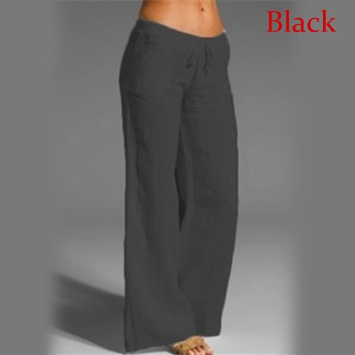 Women Wide Leg Trousers Yoga Palazzo Comfy Casual Loose Harem Pants Lounge Wear - Picture 12 of 20