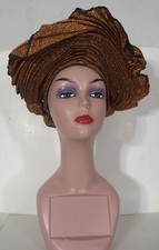 Auto Gele Ready Made Aso oke, African fabric 27