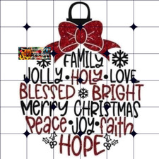 Sublimation Print Christmas Family Ornament Ready to Press Heat Transfer