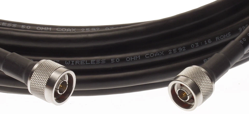 Spectracom CA01-0N0N-3050 50ft RG-8 Coax Cable 6GHz N Male RF400 Belden 7810A - Image 2 of 4