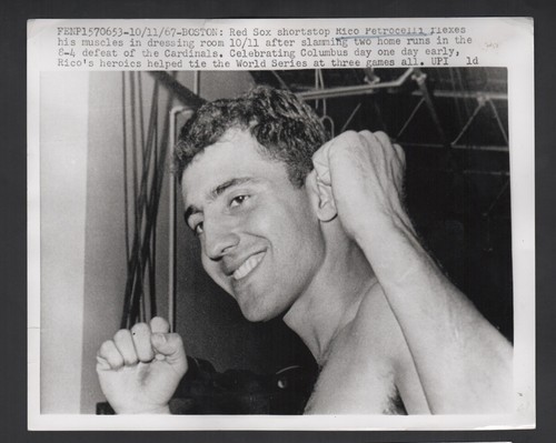 1969 Press Photo, World Series Rico Petrocelli Boston Red Sox, Slams Two Homers - 第 1/2 張圖片