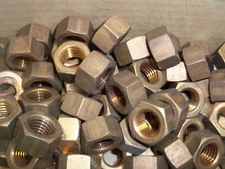 5/8-11 Silicon Bronze Hex Nut VINTAGE Made in US Qty 8