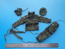 zqn 1/6 Male Soldier BBI Modern British Jungle Coat Pants Hat Strap Bag for 12"