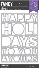NEW Hero Arts HAPPY HOLIDAYS COVER PLATE Steel Fancy Die