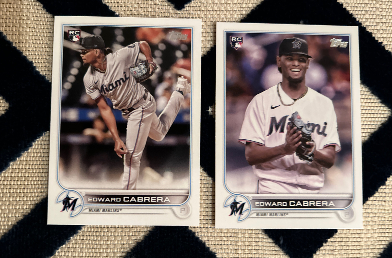 2022 Topps Series 2 - Edward Cabrera - #566 Rookie Image Variation SP MARLINS RC