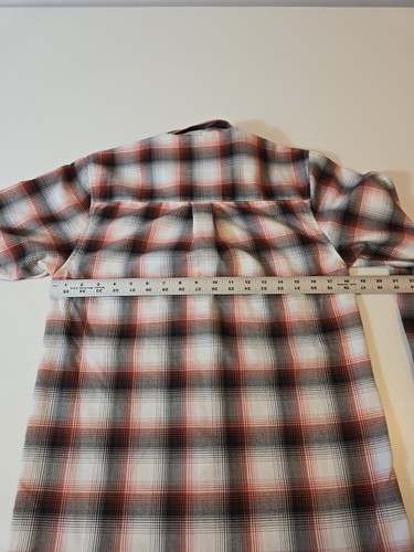 Dixxon Shirt Mens Extra Small Orange Snap Button Plaid Flannel The Eagle - Picture 7 of 11