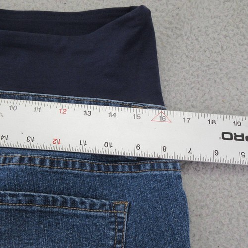 Hybrid & Company Womens Tapered Jeans Blue Stretch Pockets Denim Maternity M New - Picture 5 of 12