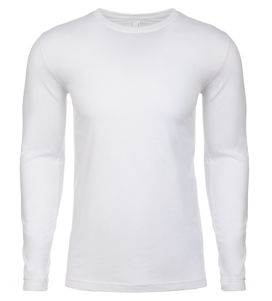 Next Level - Men's Premium Long Sleeve Crew T-Shirt Basic Plain ...