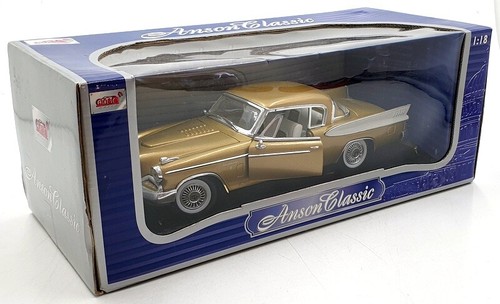 Anson 1/18 Scale Diecast 30384 - 1957 Studebaker Golden Hawk - Gold - Picture 5 of 5