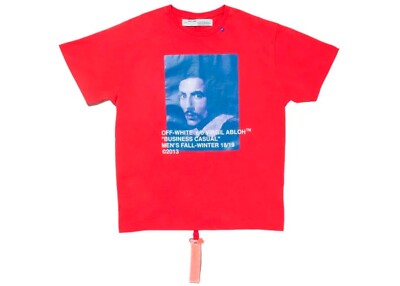 Off White Virgil Abloh Mca Figures Of Speech Bernini Tee Red Blue