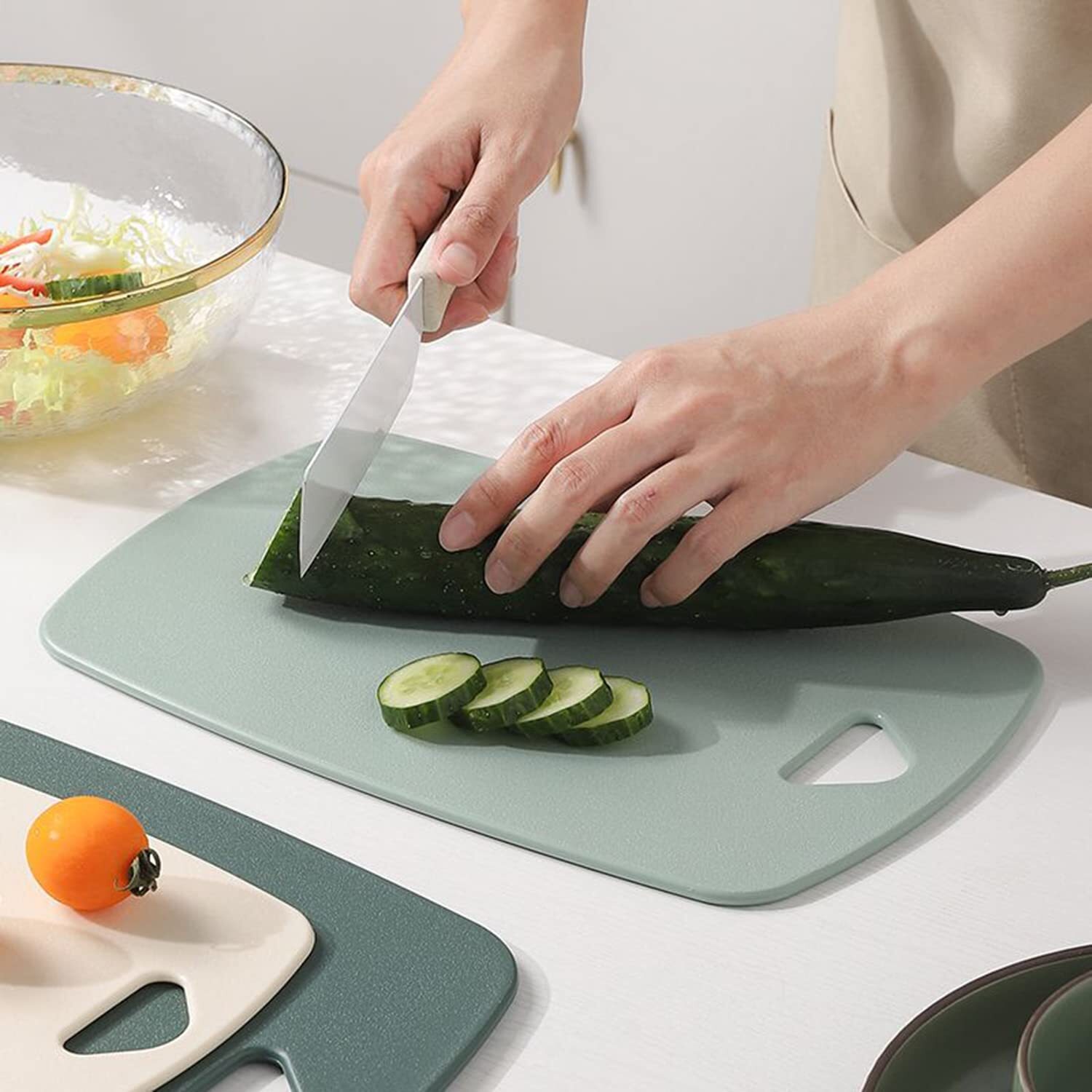 3 Set large Plastic Cutting Board Kitchen Chopping Board Handle NonSlip Durable eBay