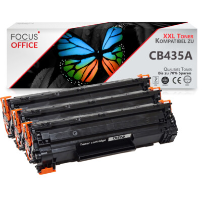 3x XXL Toner für HP Laserjet P1005 P1006 P1007 P1008 P1009 35A CB435A