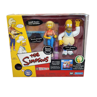 THE SIMPSONS 2002 INTERACTIVE MOBILE HOME HOMER + BEVERLY PLAYSET NEW SEALED