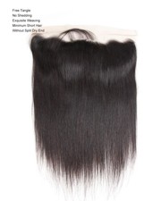 Straight Lace Frontal 13X4 Virgin Remy 100 Human Hair Free Part  Natural Color