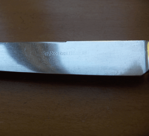 1847 Rogers Meriden Britannia Co grape Vintage set~Hollow handled knives & forks - Picture 13 of 14