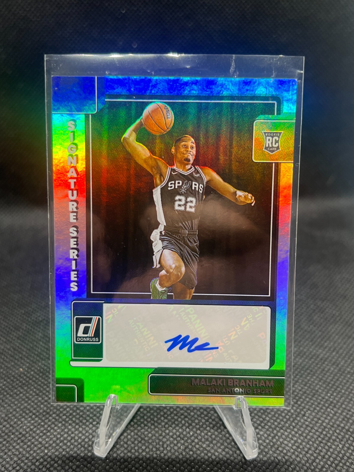 2022-23 Panini Donruss - Rated Rookie Malaki Branham #220 Holo Green Laser (RC)