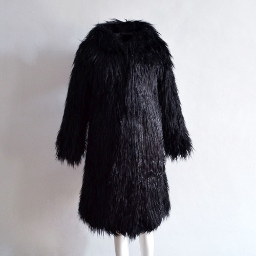 Womens Winter Warm Faux Fur Long Hooded Long Sleeves Coat Outwear Overcoat Parka - Foto 21 di 28