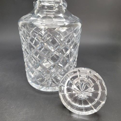 Wedgwood Lead Crystal Decanter Round Lidded 11" Heavy Beautiful! Cr607 - Picture 4 of 8