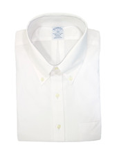 Brooks Brothers Regular Non-Iron All Cotton 17-34/35 Button Down Collar White