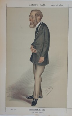 Vanity Fair SPY Print Mr. Sam Liang, Statesmen No. 151, Aug. 16, 1873