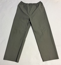 Columbia Rain Pants Men's XXL Gray Fishing Elastic Waist PVC With Nylon Lining