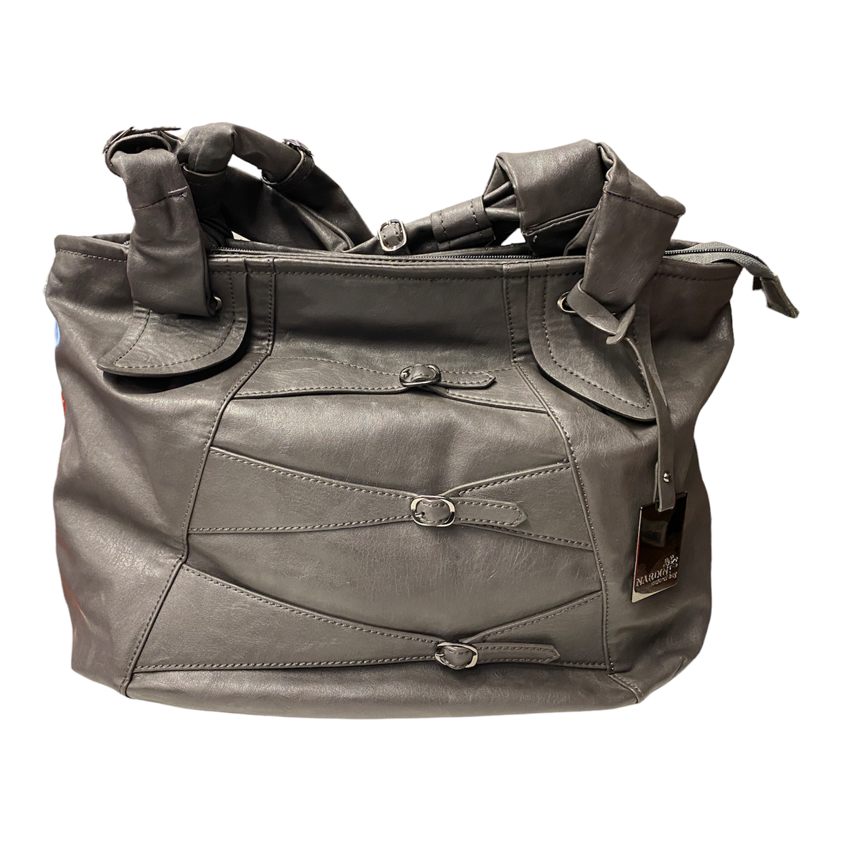 BORSA BORSE DONNA NARDINI 1142 ECO PELLE GRIGIO ORIGINALE AI