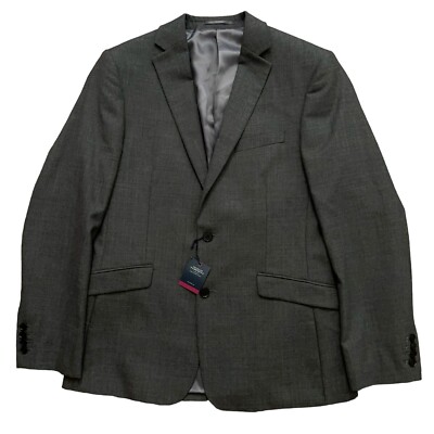 Charles Tyrwhitt Blazer Jacket Mens 42R Extra Slim Fit Sports Coat Wool Gray NWT