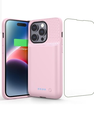 Akku Hülle für iPhone 14 Pro (6,1 Zoll), 7200mAh Smart Tragbar Wiederaufladbar 