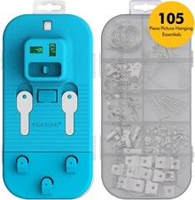 105 Picture Wall Hangers Painting Hanging Kit Heavy Photo Frame Hook with Level