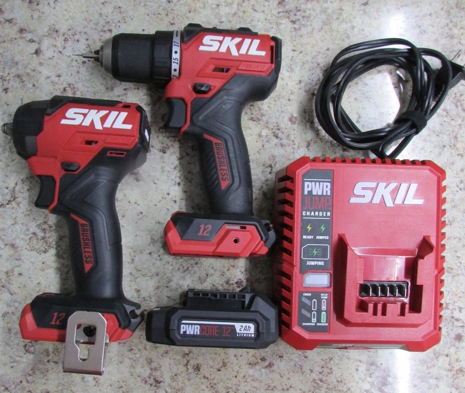 SKIL PWRCORE12 Brushless 3/8" Driver Driver & Cordless Impact Wrench IW6744A-00 - Image 3 of 3