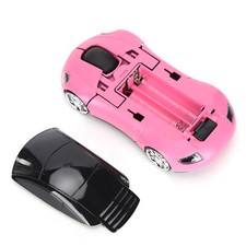 Pink Laptop Mouse Smart CarShaped Portable 2.4G Cordless Mouse With USB Rece Fit