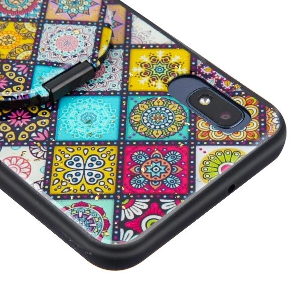 For Samsung Galaxy A20 Hybrid Armor Mirror Stand Rubber Case Shockproof Cover - Image 4 of 4