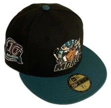 Men's Manitoba Moose Two Tone Side Patch New Era 59fifty Fitted Hat AHL Hockey
