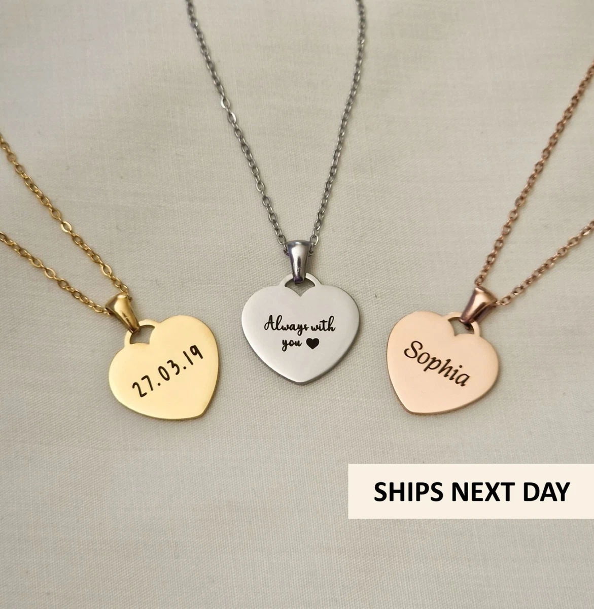 Custom date deals necklaces