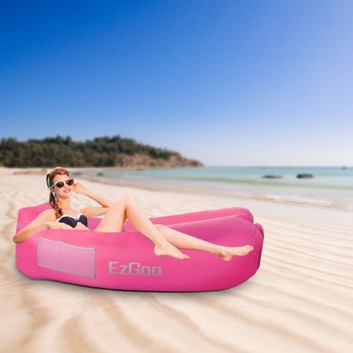 Inflatable Lounger Waterproof Nylon Air Sofa for Pool, Beach Traveling, Camping - Picture 6 of 7
