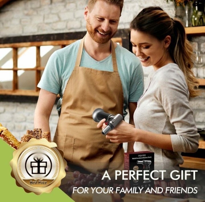 HOMITT Kitchen Butane Torch Refillable forCulinary Cooking BBQ Torch Lighter 
