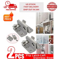 2PCS Flip Latch Thickened Heavy Duty Hasp Safety Sliding Door Lock Gate Latches