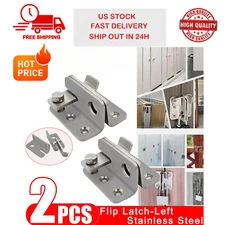 2PCS Flip Latch Thickened Heavy Duty Hasp Safety Sliding Door Lock Gate Latches