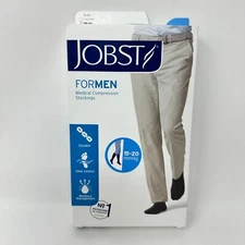 Jobst Active Wear Unisex White Knee REG / FULL CALF Socks Compression 15-20