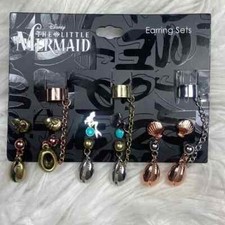 Disney  s Little Mermaid 6 Piece Earring Set