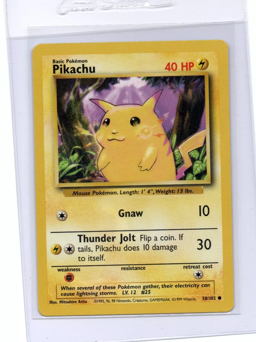 Vintage Pikachu - Base Set - 58/102 - Pokemon Card - EXC / Near