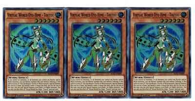 Yugioh- 3X Virtual World Oto-Hime - Toutou - Super - 1st - BLVO-EN099 - NM