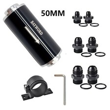 New 10 Micron Inline Fuel Filter W6an 8an 10an Adapter Fitting An6 Fuel Filter