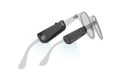 JLab Audio JBuds Black Frames Open-Ear Bluetooth Wireless Headset for Glasses