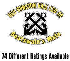 USS GUNSTON HALL LSD 44 Oval Decal / Sticker Military USN U S Navy S06A